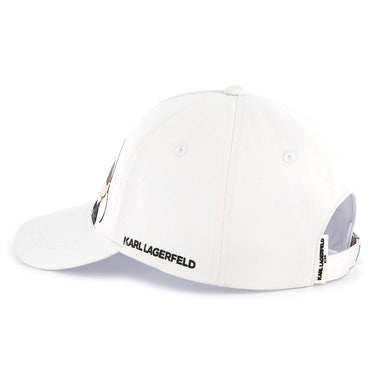 KARL LAGERFELD Gorra Blanca aplicacion choupette y Karl